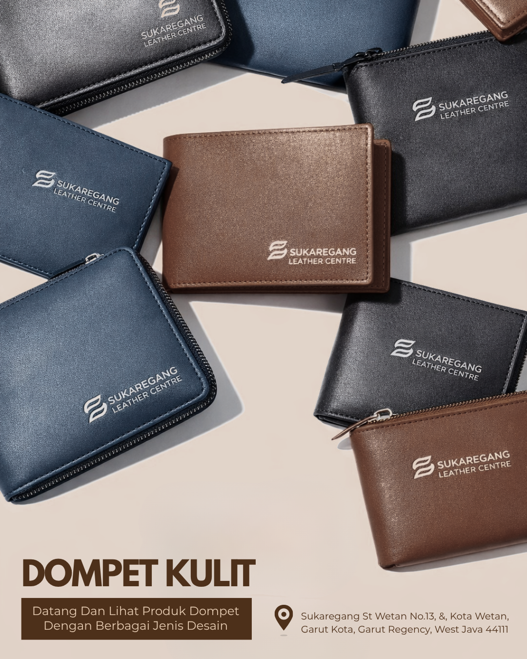 Dompet kulit Sukaregang